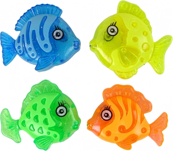 4 magnetische visjes in vrolijke kleuren