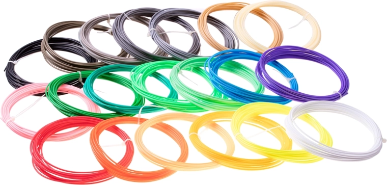 Navulling voor 3D-pen, 20 kleuren x 5 m PLA - verschillende kleuren