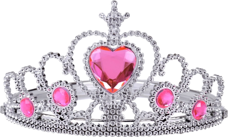 Prinsessenkroon met roze steentjes