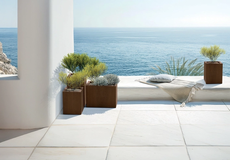 Modern uiterlijk voor terrassen en interieurs