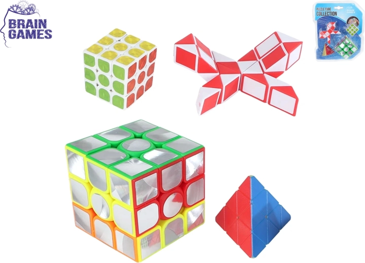 Set breinbrekers Brain Games – 4 logische puzzels voor kinderen en volwassenen