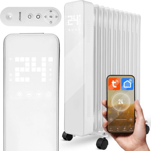 Oliegevulde radiator MalTec Premium ProOil 2500W met Wi‑Fi