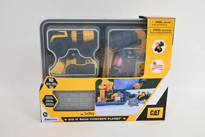 CAT bouwvoertuigen met modelleerklei in koffer