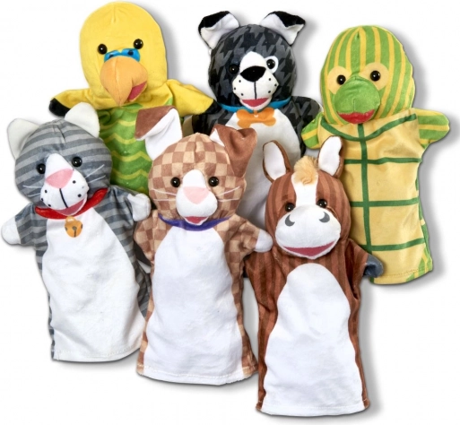 Handpoppen – huisdieren, set voor kinderen 2+