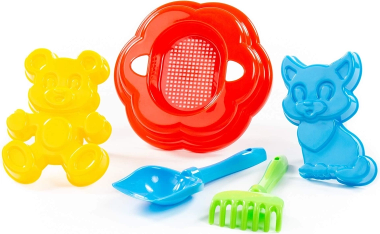 Grote bloemvormige zeef voor fijn zand