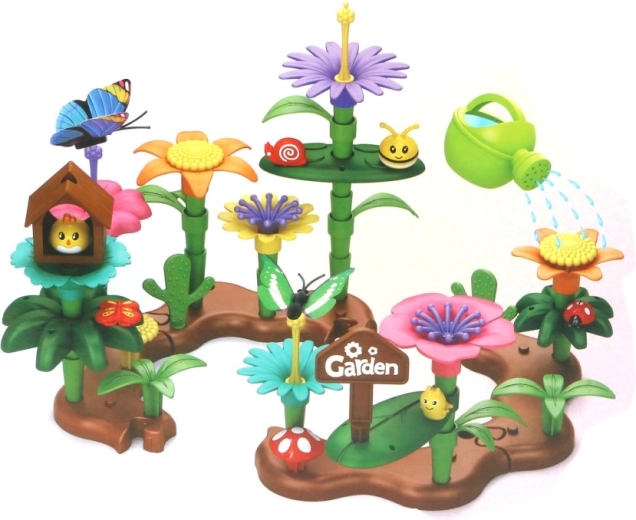 Creatieve bouwset Vrolijke tuin met dieren achter het hek (75 onderdelen)