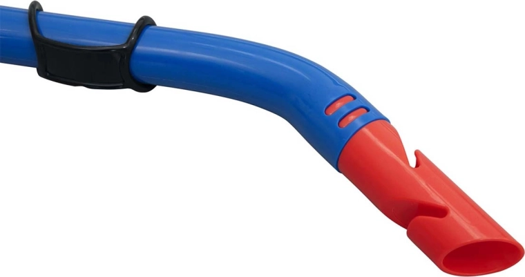 Snorkel met siliconen mondstuk en kapje tegen water