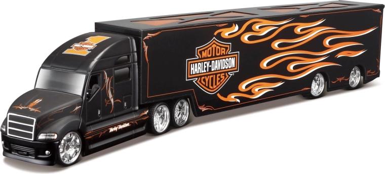 Maisto Harley-Davidson hauler met vlammen 1:64