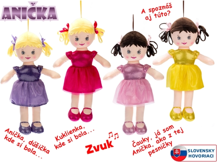 Lappenpop Anička 32 cm, Slowaaks sprekend en zingend