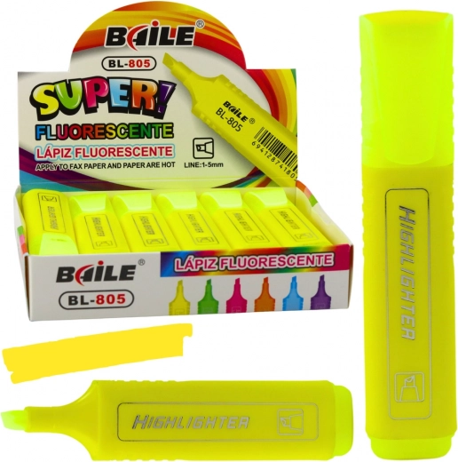 Neon gele markeerstift intens geel