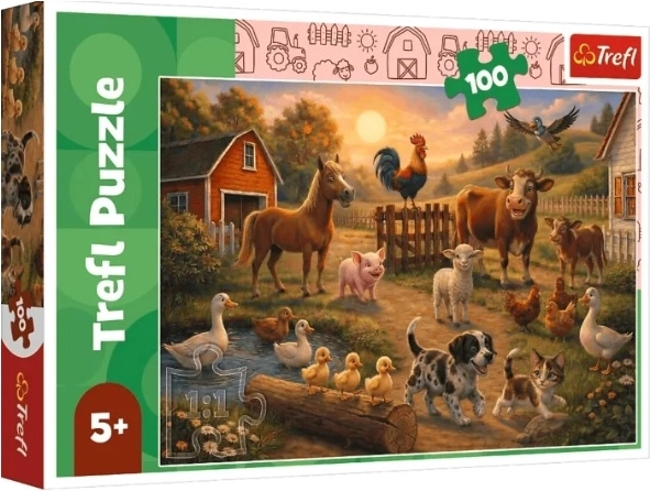 Kinderpuzzel 100 stukjes Vrienden van het platteland