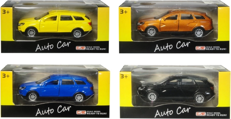 Metalen personenauto met pull-back aandrijving