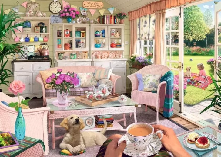 Ravensburger puzzel Mijn toevluchtsoord nr. 9: Theehuis 1000 stukjes