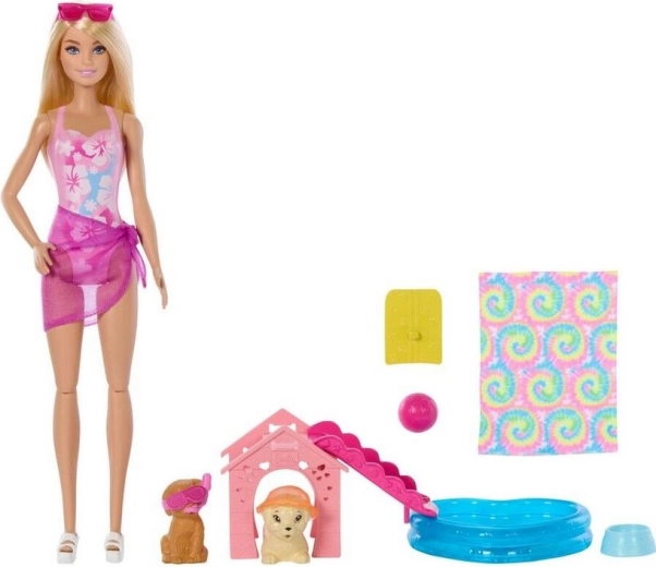 Waterpret met glijbaan en zwembadje