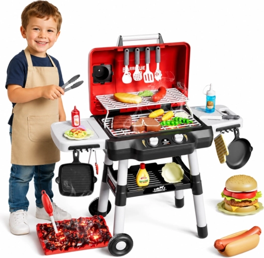 Woopie interactieve kinderbarbecue met stoom- en andere effecten en 31 accessoires