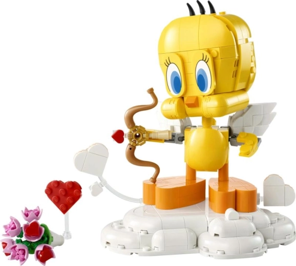 Tweety als Cupido op een wolk