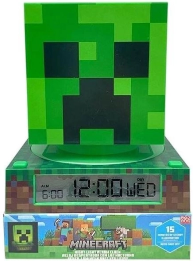 3D LED-lampje met wekker Minecraft Creeper