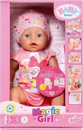 Panenka BABY born met magische speen, meisje 43 cm