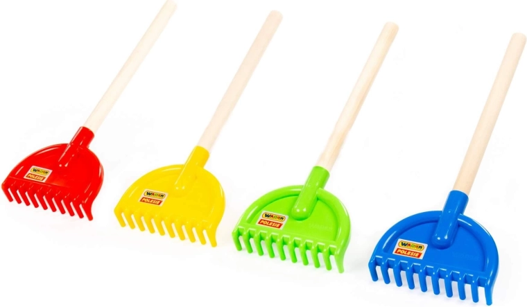 Kinderhark met houten steel - 1 stuk