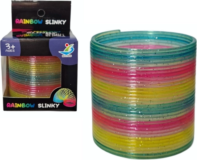 Kleurrijke glitter slinkyveer