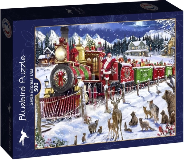 Bluebird puzzel De kerstmanexpress USA 500 stukjes
