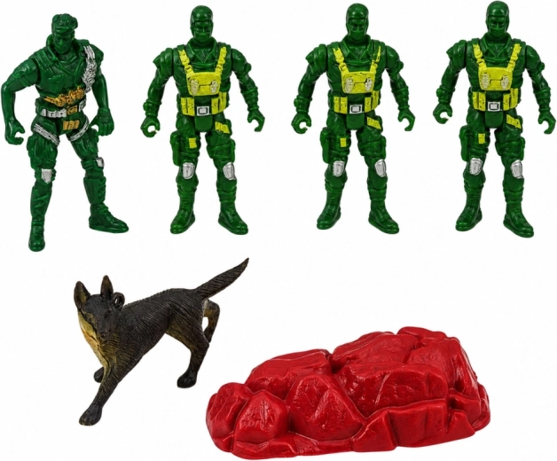 Soldatenfiguren, hond en accessoires voor realistische missies