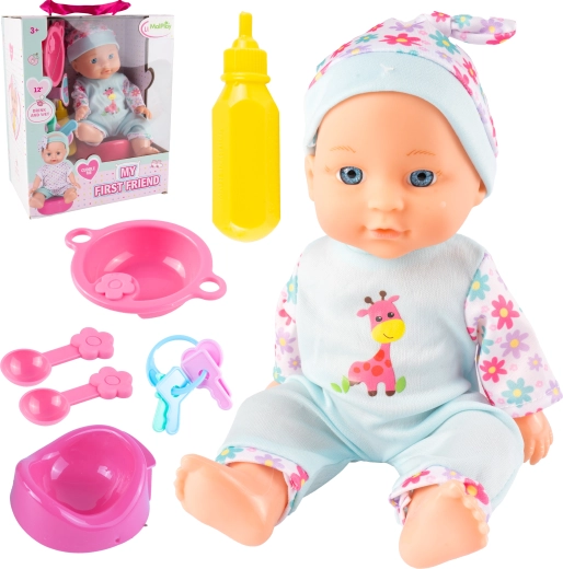 Babypop 29 cm met accessoires en potje