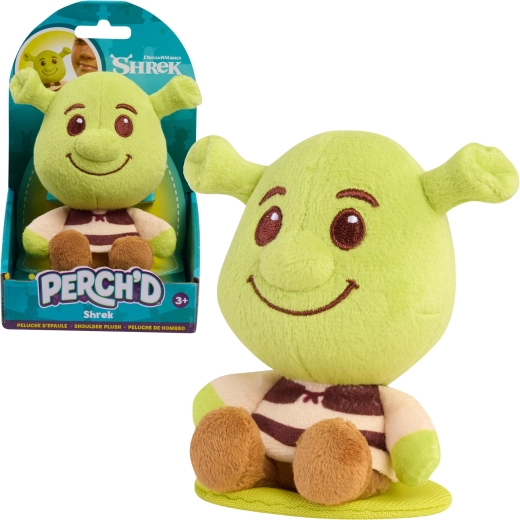Pluchen Shrek voor op de schouder Perch’d 10 cm