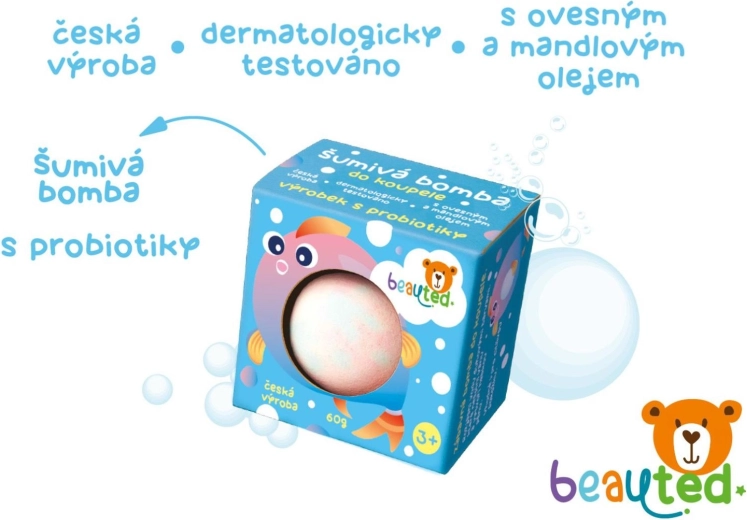 BeauTed bruisende badbom met probiotica 60 g