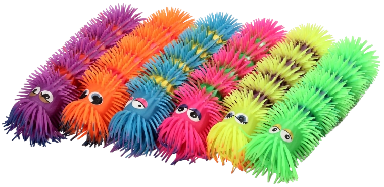 Antistress knijpduizendpoot (rups) 30 cm – meerdere varianten