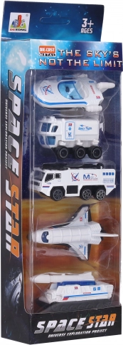Metalen ruimtetransportmiddelen - set van 5 stuks