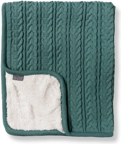 VINTER & BLOOM dubbelzijdige deken Cuddly misty green