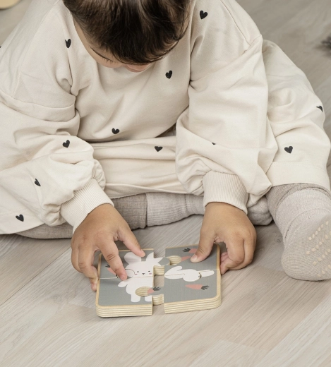 Tweelaagse puzzel voor fantasie en logisch denken