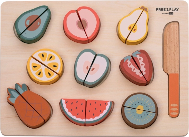 Free2PLAY houten fruit snijden op een snijplank