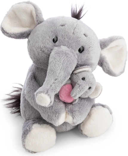Nici pluchen olifant met jong Little & Me