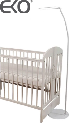 EKO vrijstaande metalen hemelbedhouder, wit, 1,6 m