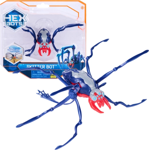 Spin Master Hex Bots Skitter Bot robotische blauwe spin - 1 stuk
