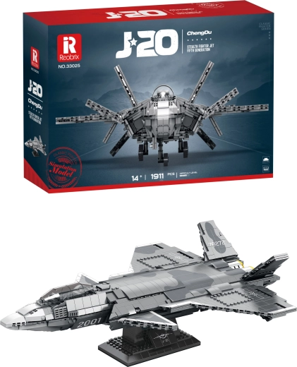 Bouwset gevechtsvliegtuig J-20 fighter (1911 onderdelen)