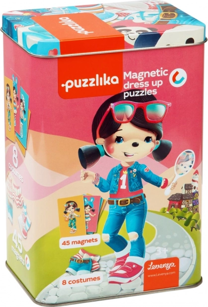 Magnetische speelgoed Puzzlika - Pop met kleding