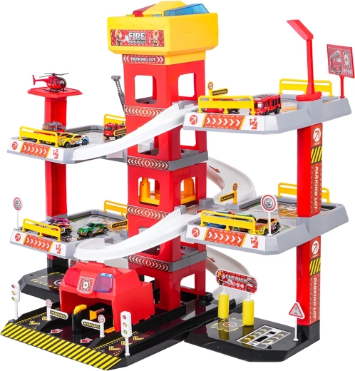 Driedelige parkeergarage met lift