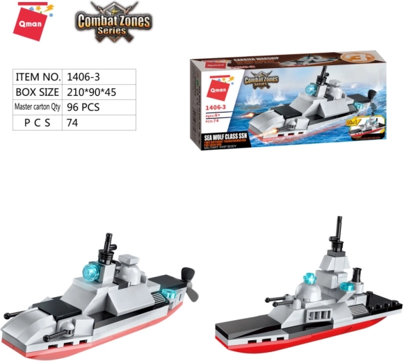 Qman vliegdekschip Sea Wolf-klasse SSN 2v1