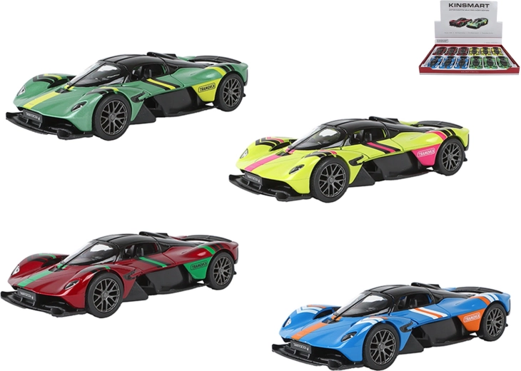 Kinsmart Aston Martin Valkyrie livery edition metalen model 1:36 met terugtrekmotor