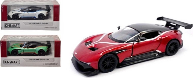 Kinsmart Aston Martin Vulcan 1:38 – metalen automodel met pull-back aandrijving