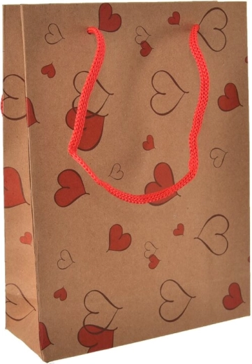 Cadeautas met hartjesmotief 15 × 6 × 20 cm