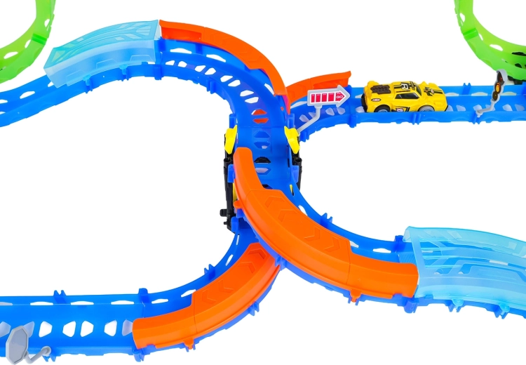 Modulaire baan met leuningen en aanpasbare secties