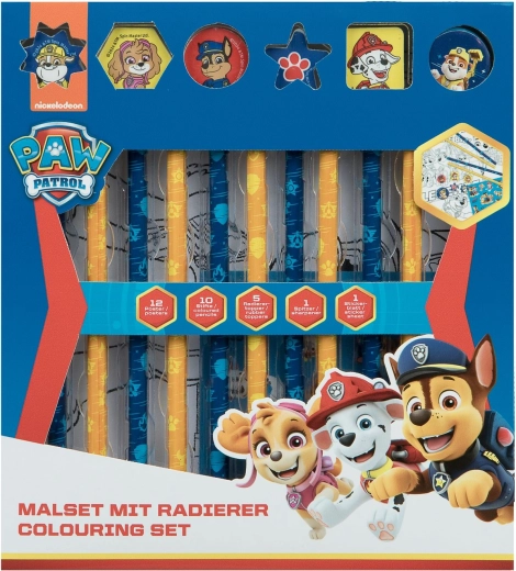 Paw Patrol kleurset met gum – 29 stuks