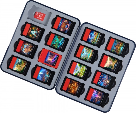 Plaats voor maximaal 16 games en 16 microSD-kaarten