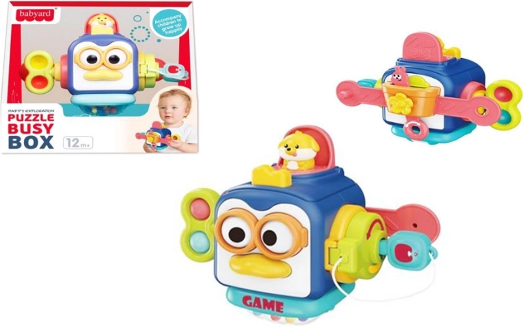 Interactieve educatieve kubus busy box voor peuters