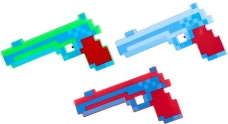 Pixel-kinderpistool met licht en geluid