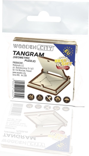 Houten 3D-puzzels – geometrische set WOODEN CITY